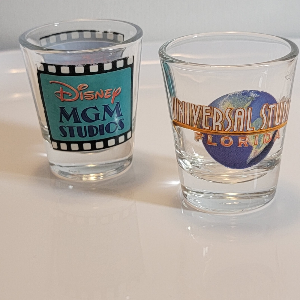 Universal Studios Florida and Disney MGM Studios Shot Glasses